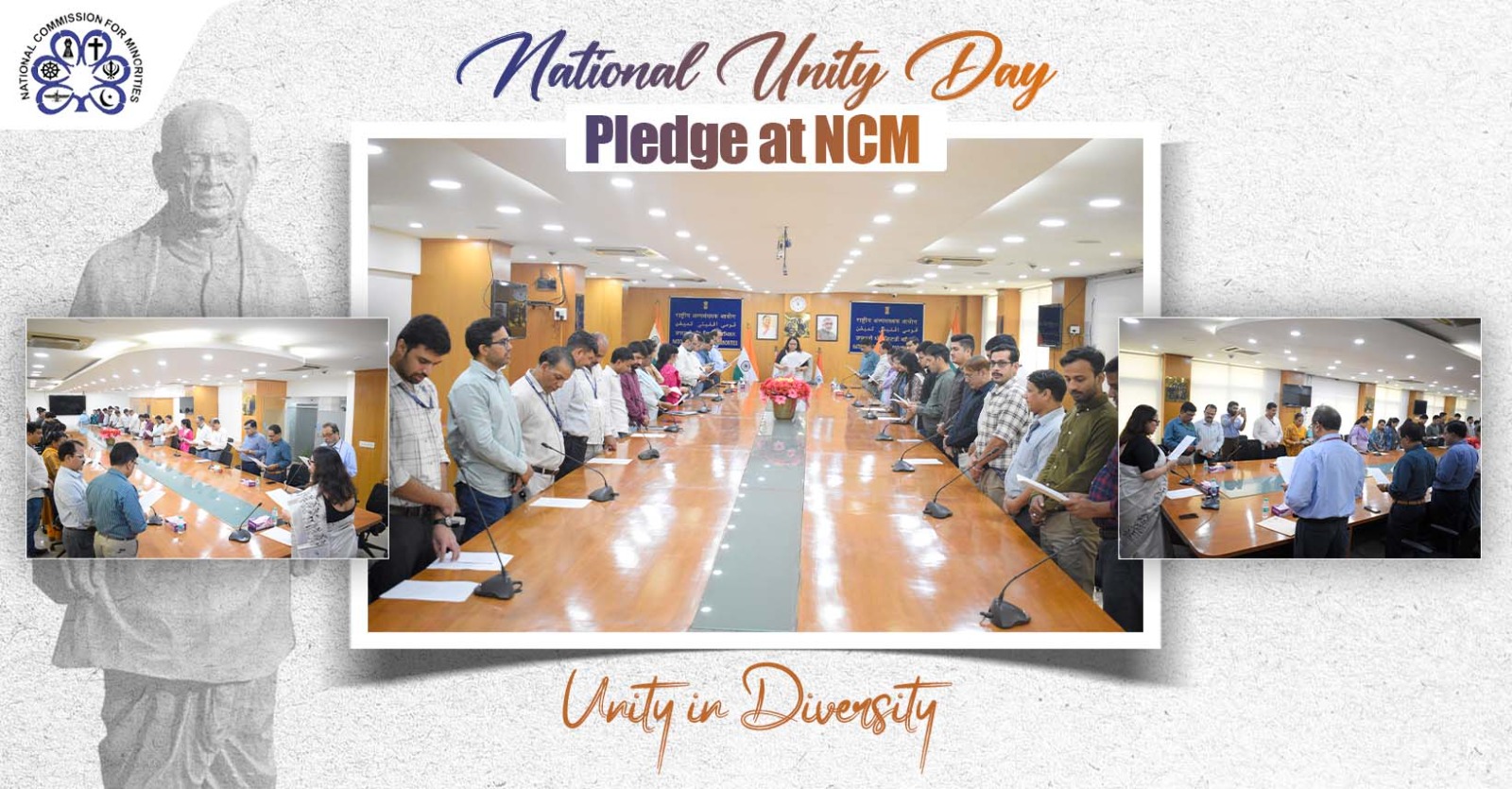 NCM staff took the National Unity Day Pledge, reaffirming our commitment to the unity & integrity of the nation, inspired by Sardar Vallabhbhai Patel�s legacy.